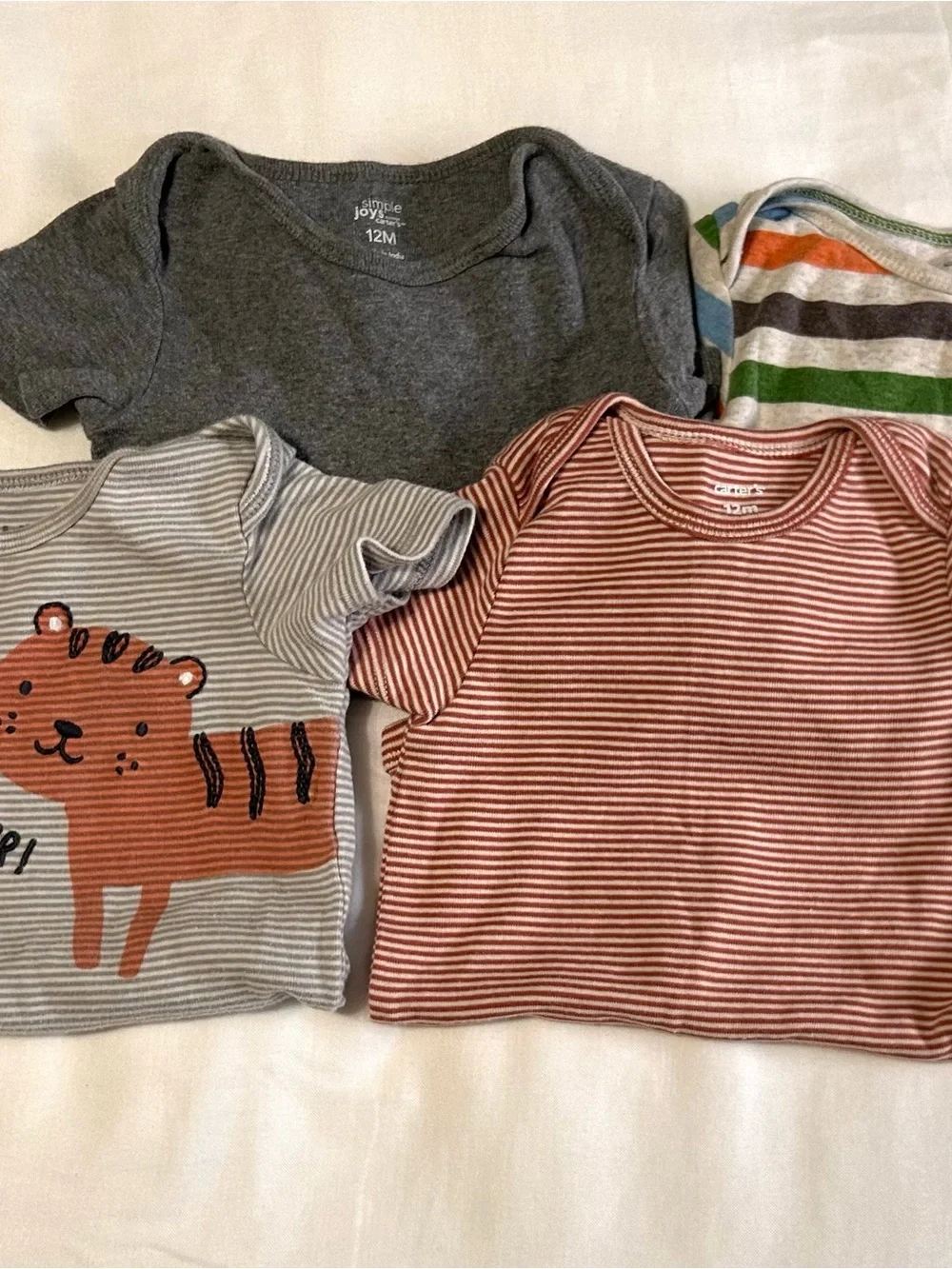 12 month Bundle 6 pieces! Sweatpants, Long and Short Sleeve Bodysuits